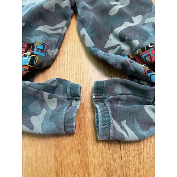 Mini Boden Upcycled Joggers Pants Green Camouflage Elastic Drawstring Size 6Y - Picture 4 of 11